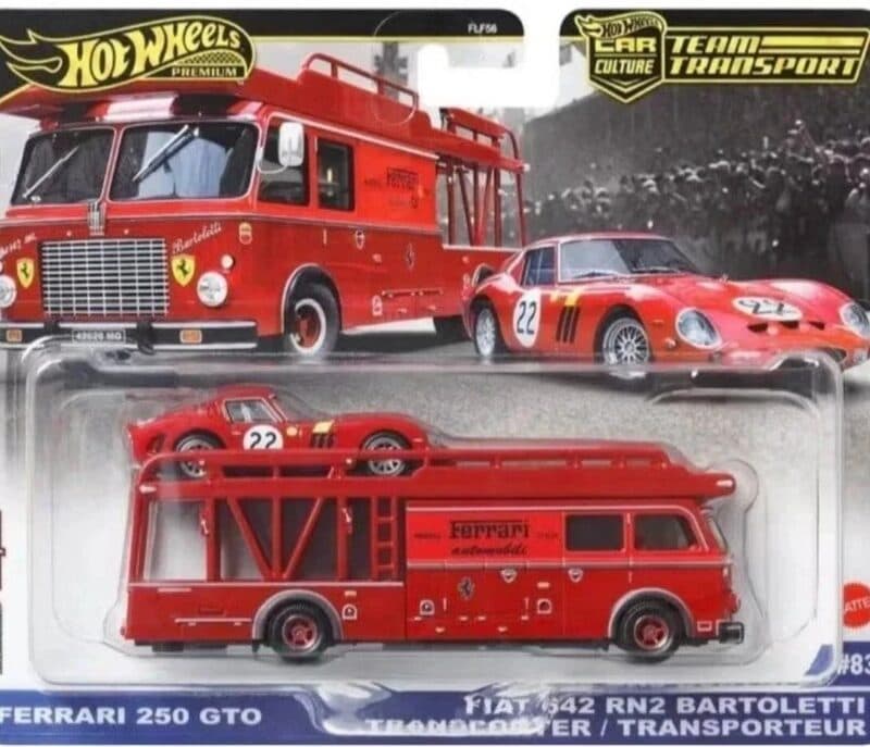 Hot Wheels Ferrari 250 GTO / Fiat 642/RN2 Bartoletti Team Transport